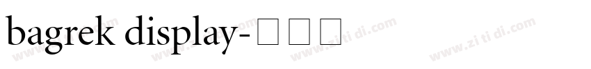 bagrek display字体转换